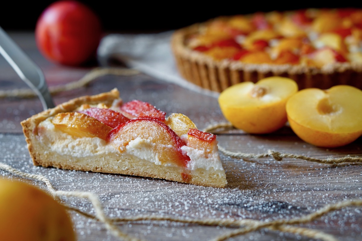 Plum and Ricotta Tart