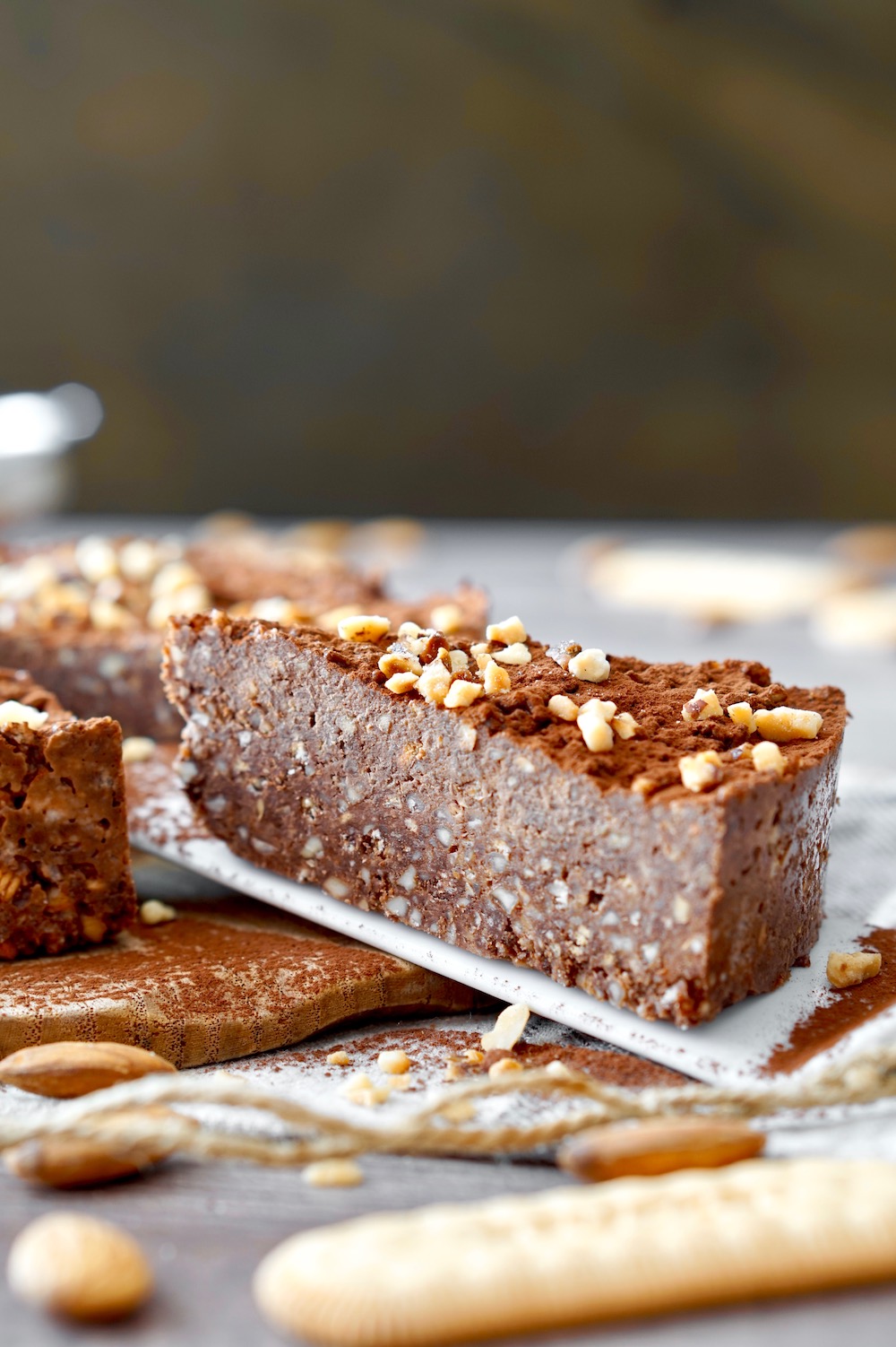 No-Bake Chocolate Almond Cake